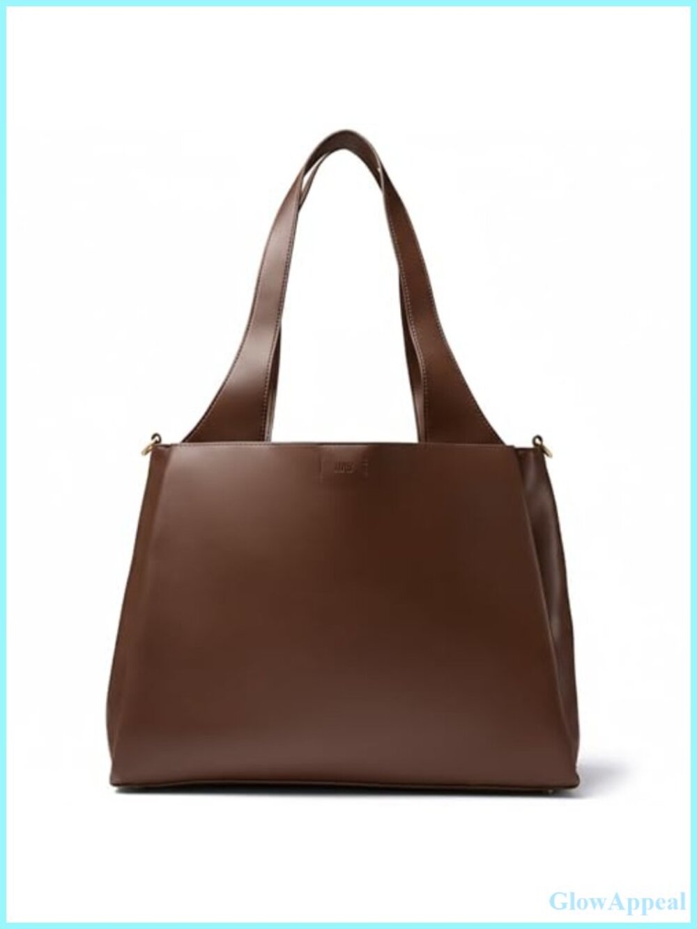 18L PU Coated Work Tote Bag with Laptop Sleeve Zip Travel Tote